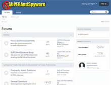 Tablet Screenshot of forums.superantispyware.com
